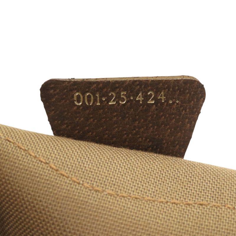 Gucci Old Gucci GG Plus Sherry Line 001 25 424 GG Supreme Brown Boston Bag 1092