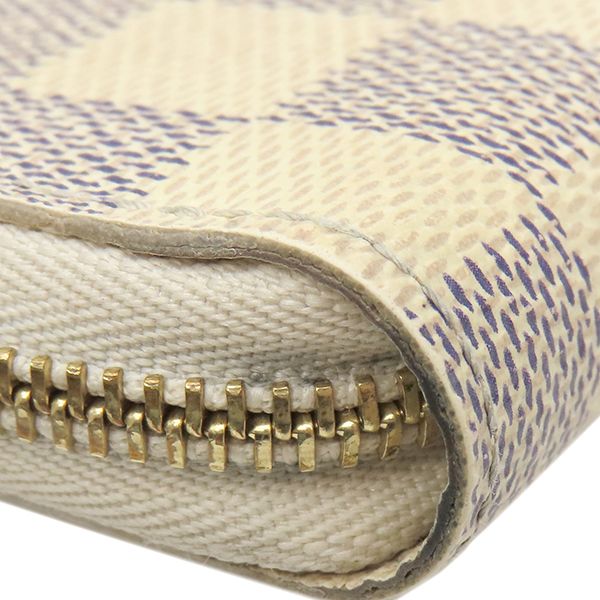 Louis Vuitton Coin Case Zippy Coin Purse Damier Azure Canvas Damier Azure Gold