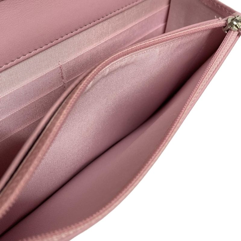 Chanel Wallet Boy Chanel Pink X White X Multi Chain Wallet / Silver Hardware