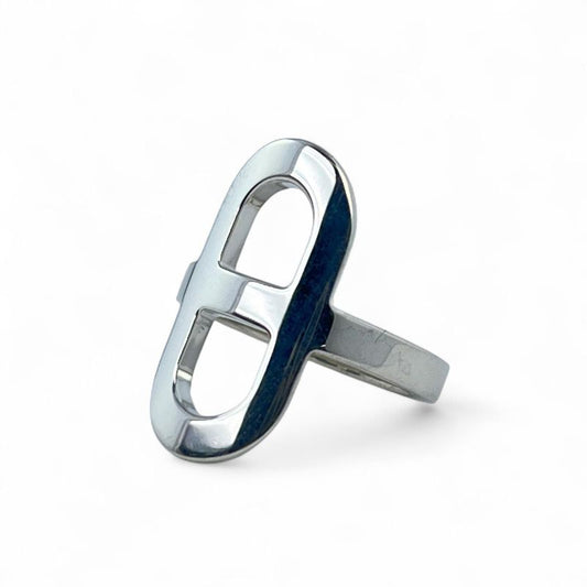 Hermes Ever Chaine D'ancre PM Sv925 Ring - Ring Silver 48 Size Equivalent To
