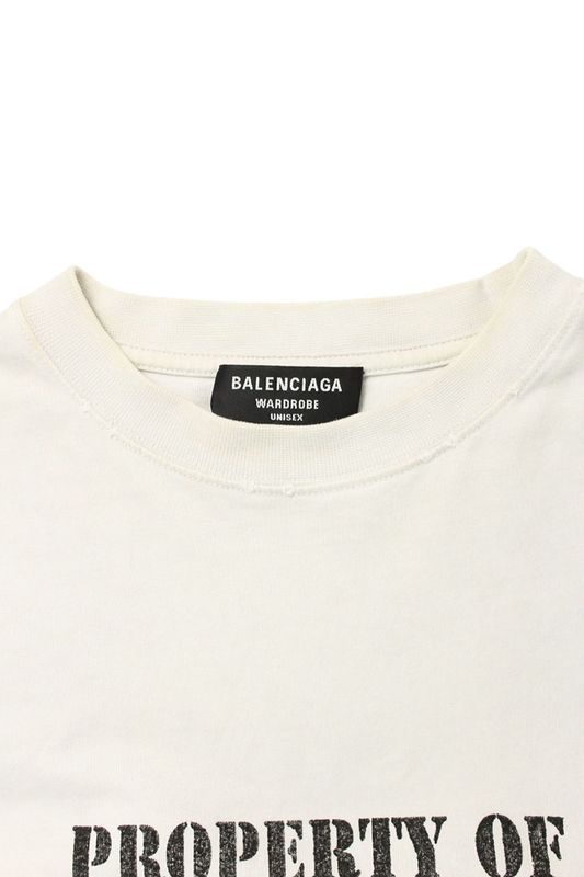 Balenciaga 22AW 641675 Tmvh8 Property Logo Vintage Jersey T-shirt Men's XS