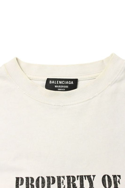 Balenciaga 22AW 641675 Tmvh8 Property Logo Vintage Jersey T-shirt Men's XS