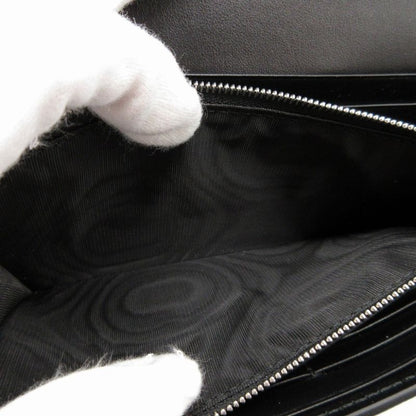 Gucci 762167 Minijohn Double Leather Black Bifold Long Wallet 0140 Gucci