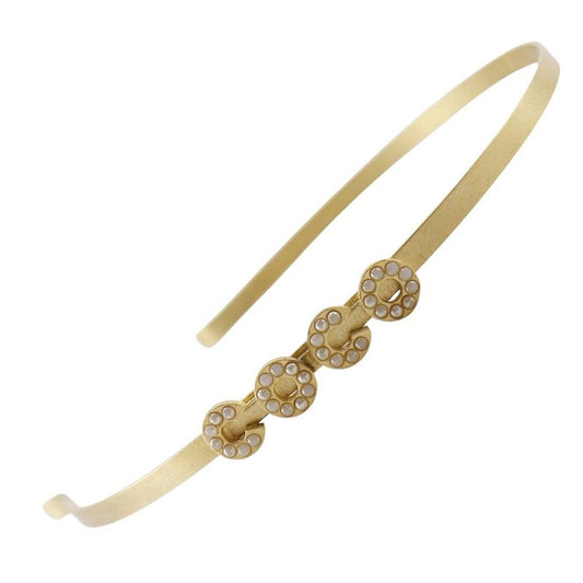 Chanel COCO Catsuit 01A Gold Plated And Faux Pearl Women's Other Accessories