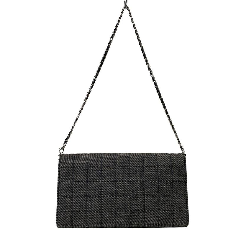 Chanel Shoulder Bag Chocobar Navy Silver Hardware / Chain Shoulder / Flap Bag