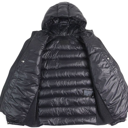 Prada 2020 Sga654 Triangle Logo Triangle Plate Hooded Down Jacket Black 52