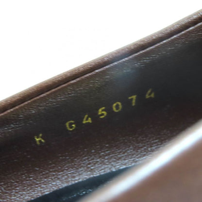 CHANEL 23A G45074 Coco Mark Matelasse Thick Soled Leather Loafers Brown Black