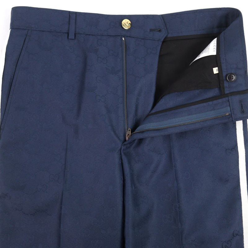 Gucci X Adidas Gucci X Adidas 710399 Trefoil Jacquard GG Logo Sideline Slacks