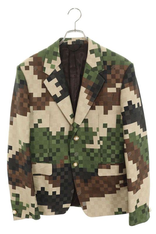 Louis Vuitton 24SS Rm241 HSB Hqj60e Damoflauge Tailored Jacket Men's 46
