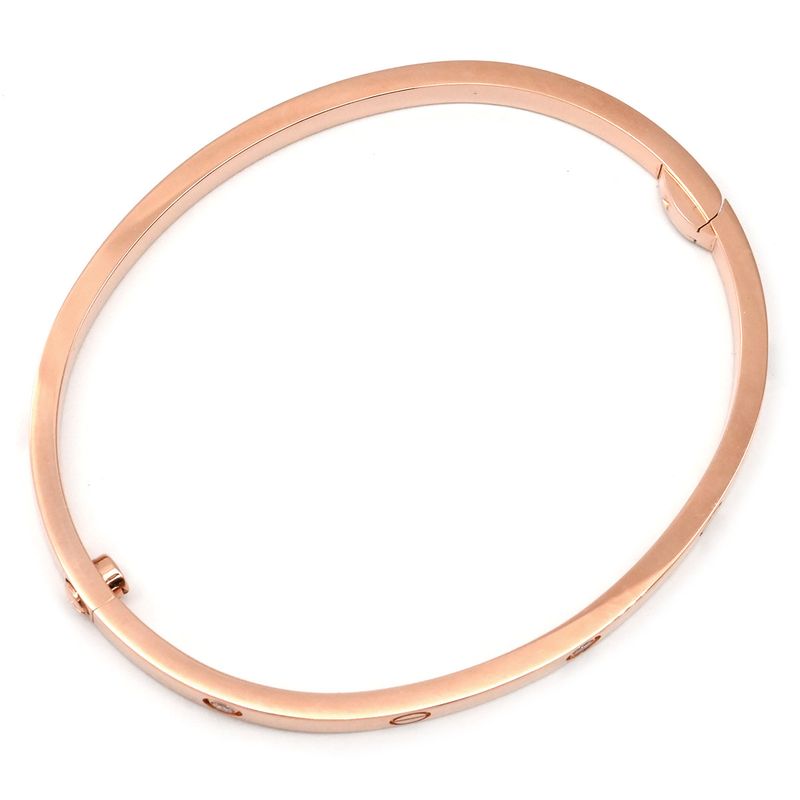 Cartier Bracelet Love Bracelet Half Diamond 6p Diamond 18k Pink Gold Diamond