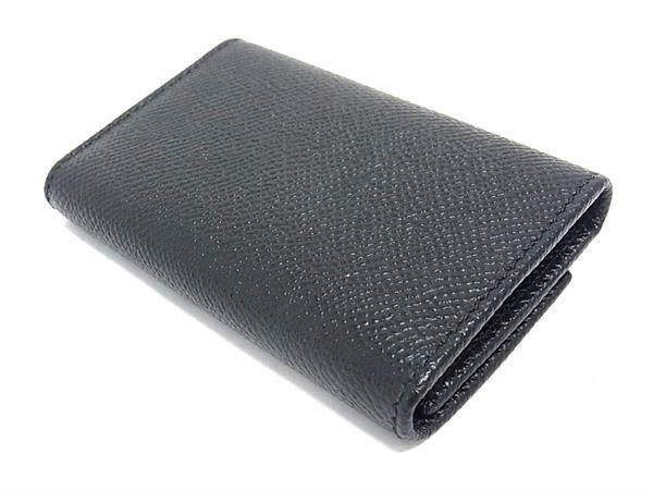 Bvlgari Leather 6-ring Key Case Key Case Men's Black Au9900