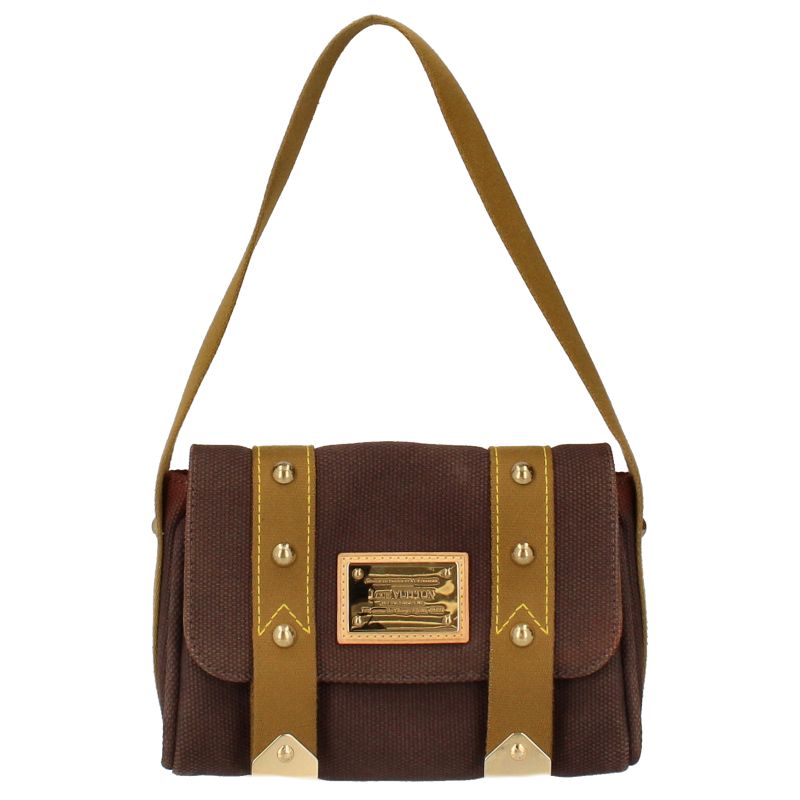 Louis Vuitton Sac Mule M40072 Antigua Women's Shoulder Bag Brown Excellent