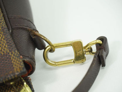 Authentic Louis Vuitton LV Trousse Makeup Damier Ebène Accessory Pouch Handbag