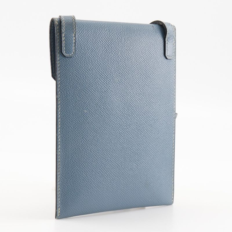 Hermes Amelie Courchevel Blue Jean Light Blue □E Ladies Shoulder Bag