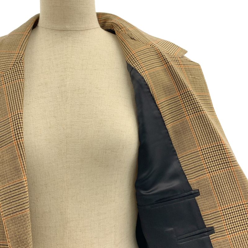 Celine - Wool Check 2B Single-breasted Tailored Jacket - Fully Lined - 36 -