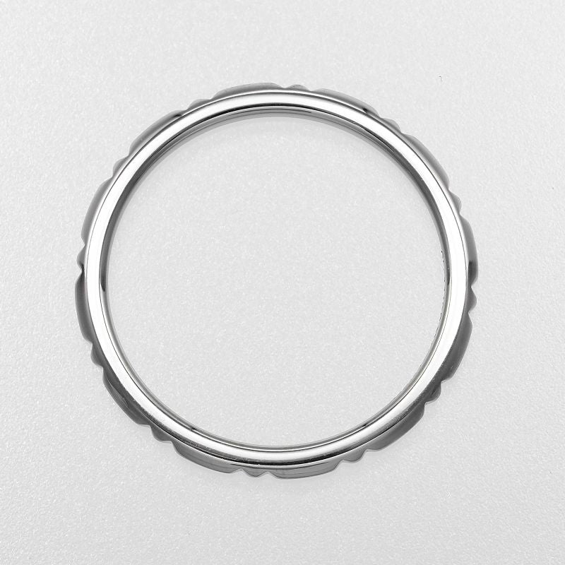 Tiffany & Co True Band 1.5mm (0.06in) Model Pt950platinum 19.5 Men's 3.28g Ring