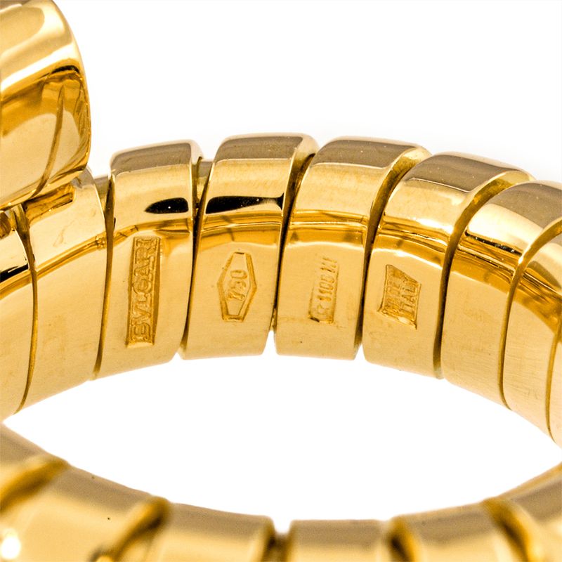 Bulgari Bvlgari Tubogas Ring Approx 4 18K Yellow Gold 105g Ladies