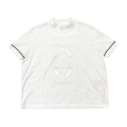 Hermes Short Sleeve T-Shirt Cartouche Mock Neck 3e4621dl Size 34 Backpack Print