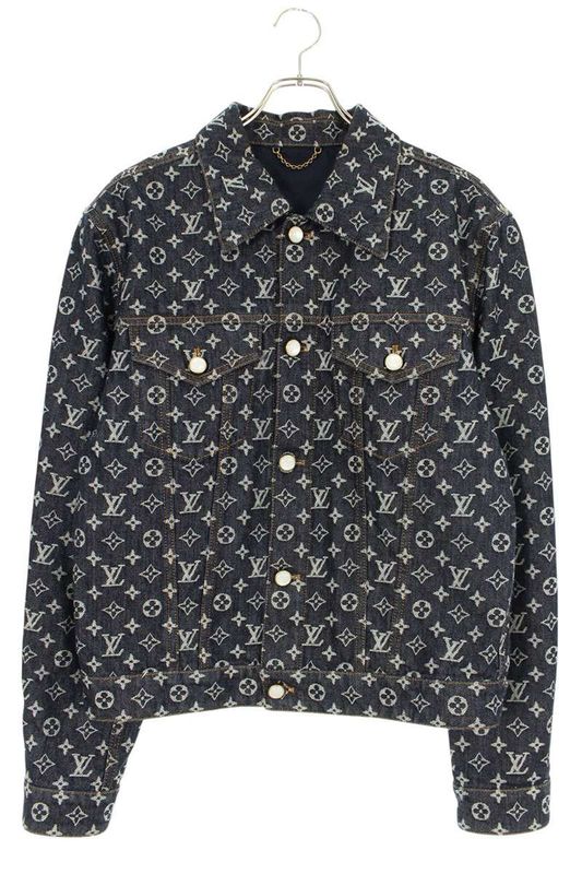 Louis Vuitton Rm242m UZD Hra79w Monogram Jacquard Denim Jacket Men 48