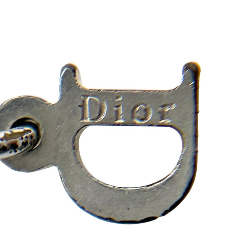 Christian DIOR Necklace With Logo Motif Logo Motif Silver