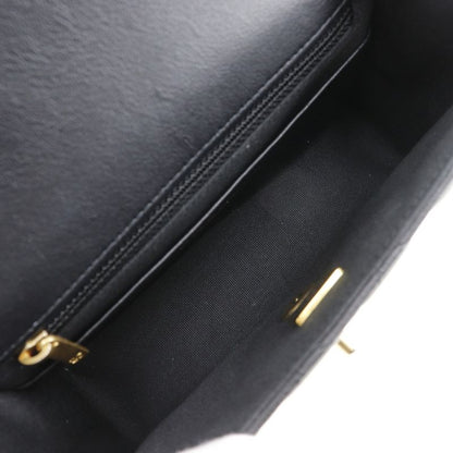 Chanel Matelasse Chain Shoulder Coco Mark Charm Calf Black Women's Shoulder Bag
