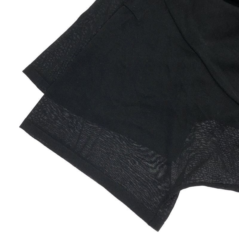 Hermes Short Sleeve Long Silk Knit Cardigan Black 38