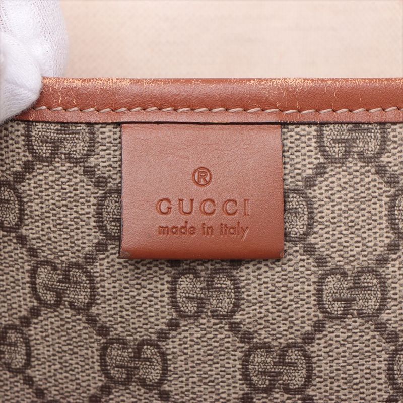 Gucci GG Supreme Tote Bag 211134 Unisex Brown Made In Italy