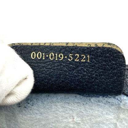 Gucci 001 019 Clutch Bag Second Bag Navy Sherry Line GG Supreme Canvas Leather