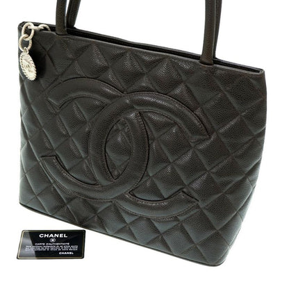 Chanel Reproduction Tote Caviar Skin Brown Bag 0153chanel