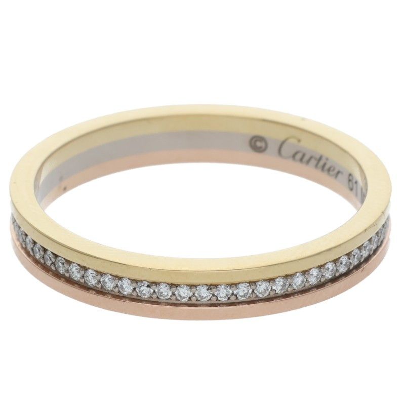 Cartier Vendome Louis Cartier 18K Yellow Gold Diamond Ring Men's 61 21