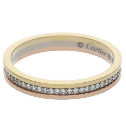 Cartier Vendome Louis Cartier 18K Yellow Gold Diamond Ring Men's 61 21