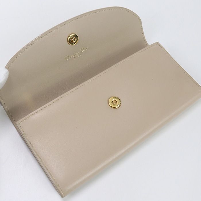 DIOR Long Flap Wallet 30 Montaigne Long Wallet With Din Fold Coin Purse Leather