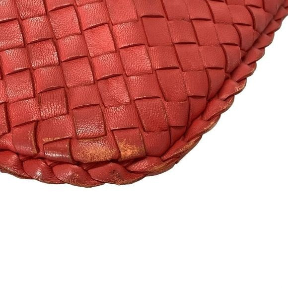 Bottega Veneta Handbag Large Veneta Bag Red Leather