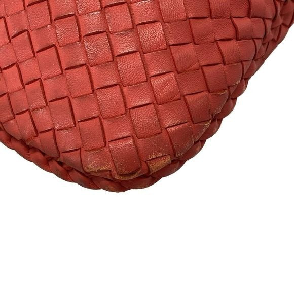 Bottega Veneta Handbag Large Veneta Bag Red Leather