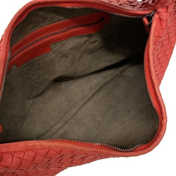 Bottega Veneta Handbag Large Veneta Bag Red Leather