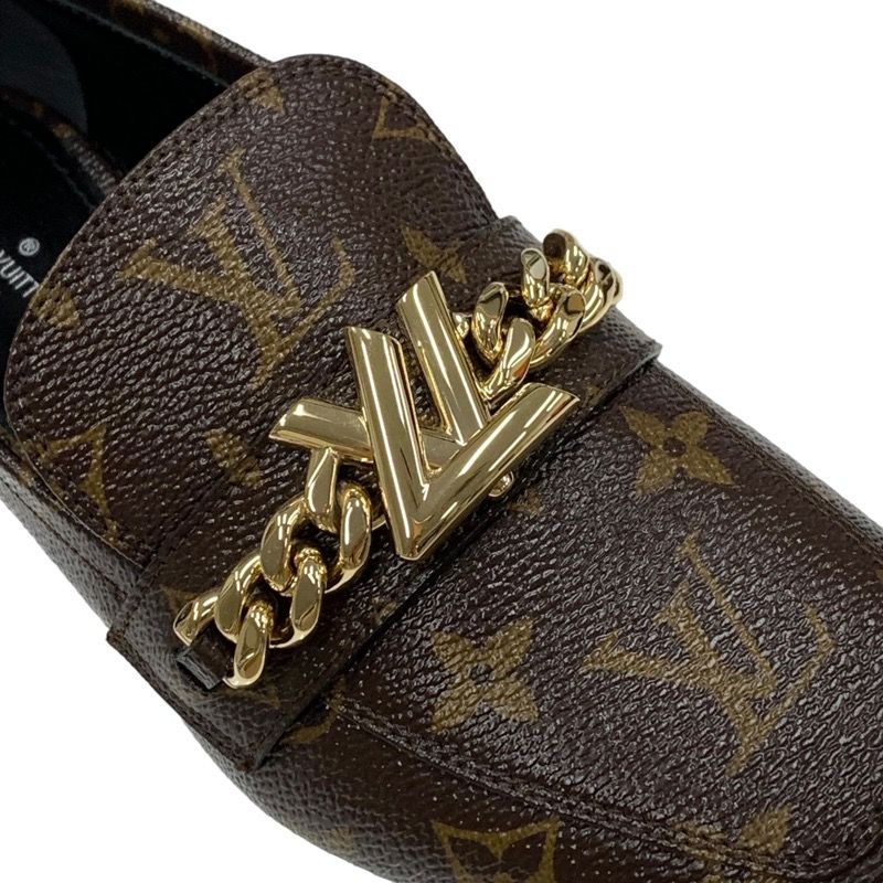 Unused Louis Vuitton Upper Case Line Monogram Loafer Flat Shoes Lvhardware