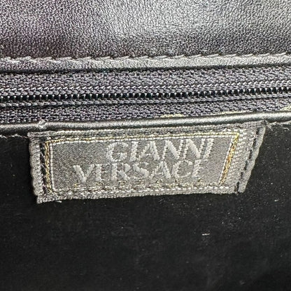 Gianni Versace Couture Medusa Design Box Calf Shoulder Bag Medusa Design Box