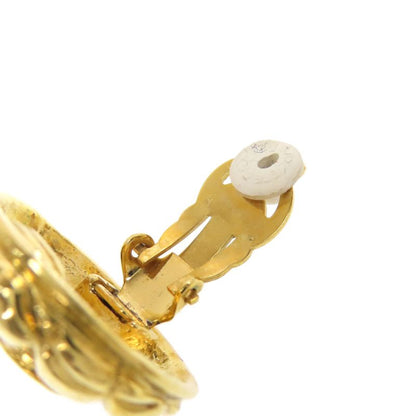 Chanel Matelasse Coco Button Earrings In Metal Ladies