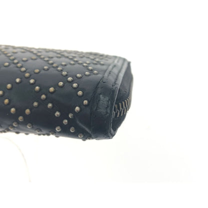 Gucci Diamante Studded Round Zipper Long Wallet GG 2 Zipper Heads