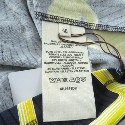 Hermes 2024 4h4641dh Kaleidoscope Effect Short Sleeve T-shirt Navy Yellow 40