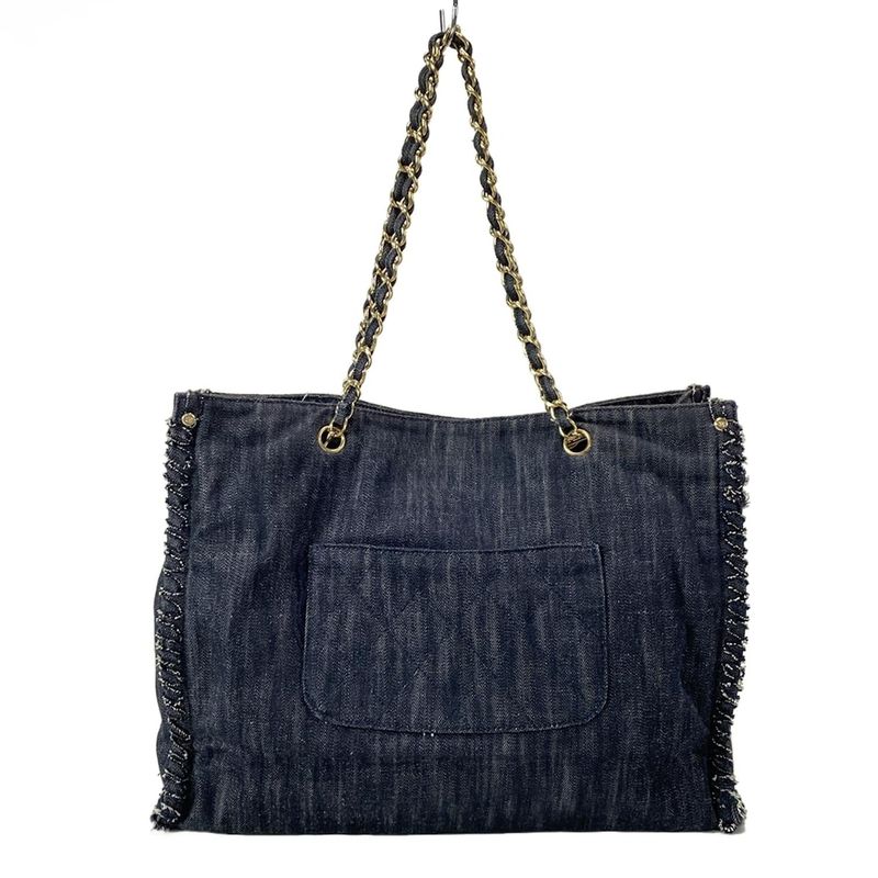 Chanel Tote Bag - Dark Navy White And Multi Embroidered Night Flight Chain