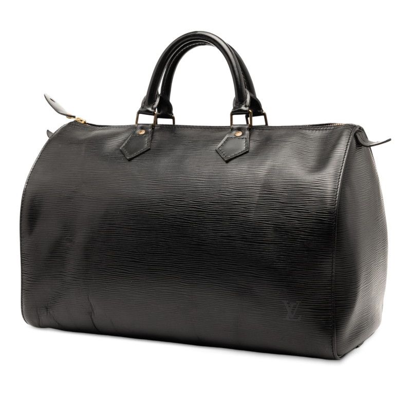 Louis Vuitton Epi Speedy 35 Handbag Boston Bag M42992 Noir Black Leather Women