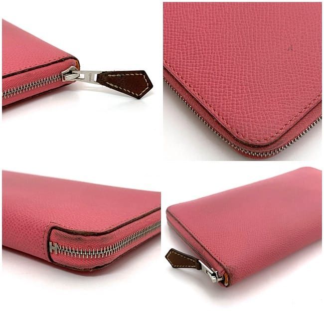 Hermes Round Zipper Long Wallet Azap Silk Quinn F22180