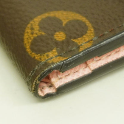 Louis Vuitton Monogram Portefeuille Zoe M62933 Brown Rose Ballerine Women's