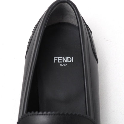 Fendi Loafers Size 40 Double F Zucca Logo Leather Shoes 20251027