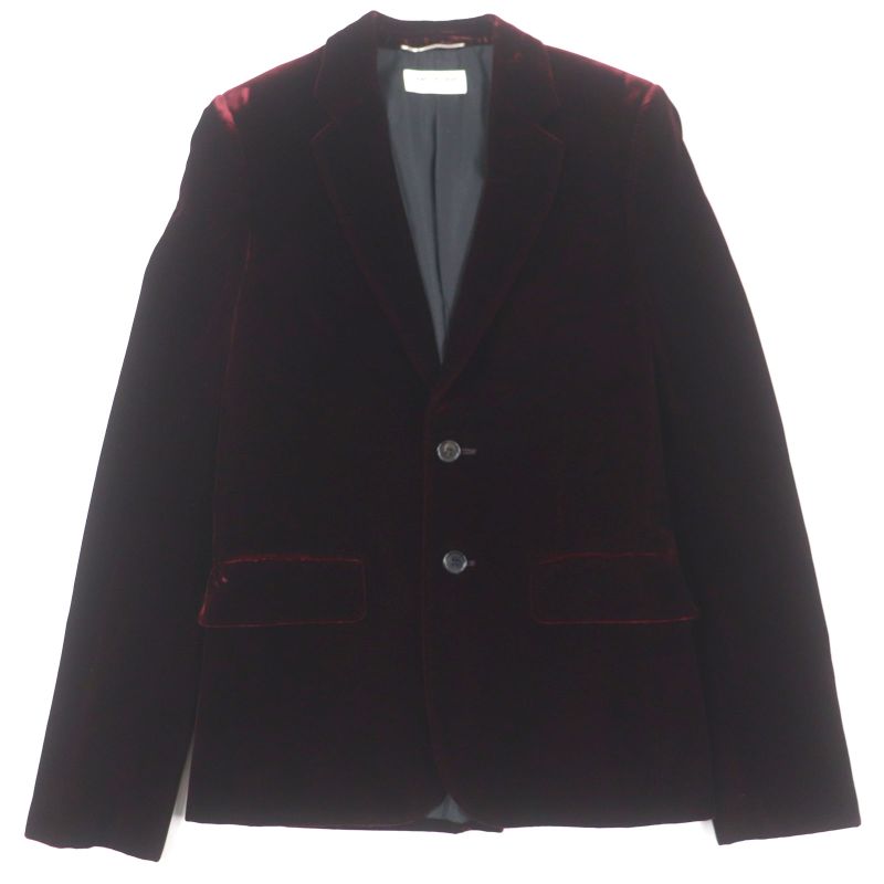  Saint Laurent Paris 464740 Velour 100% Silk Lining Single Jacket Tailored