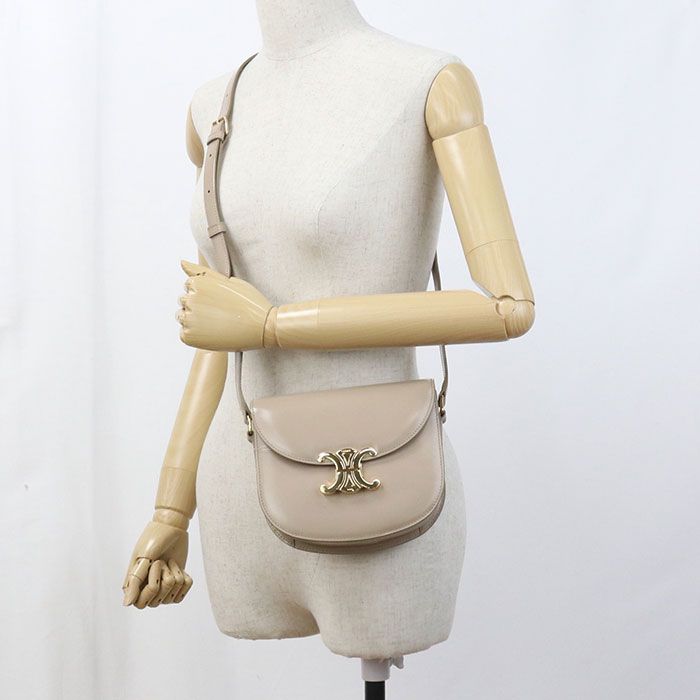 Celine Triomphe Crossbody Shoulder Bag Calf Womens