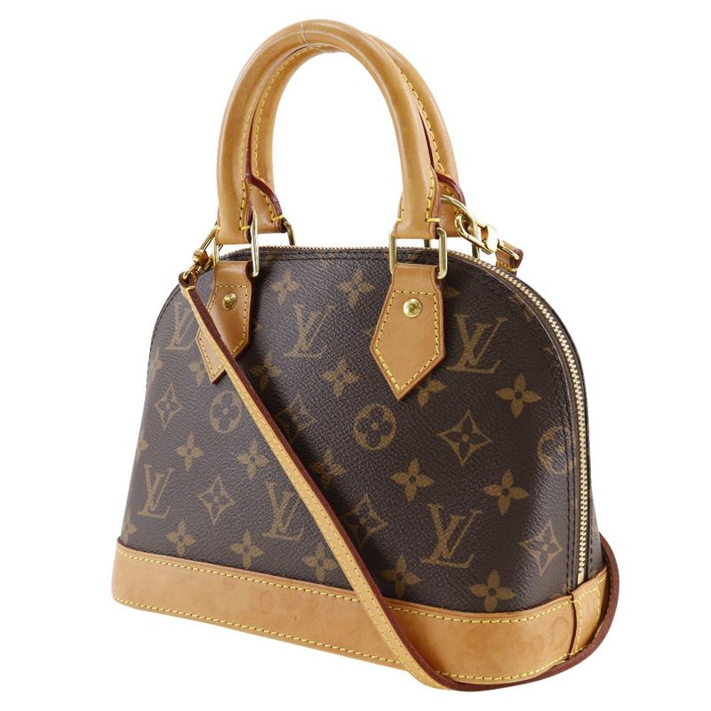Louis Vuitton Alma BB 2WAY Shoulder M53152 Monogram Canvas Brown Sn3199 Ladies