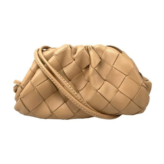 Bottega Veneta the Pouch Small Clutch Bag Shoulder Bag Beige Preowned Excellent