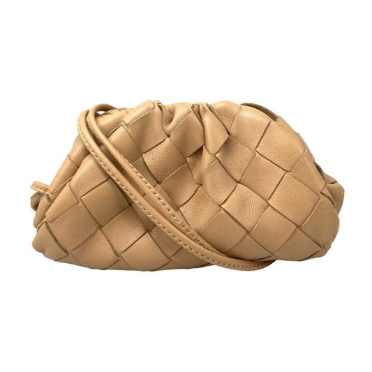 Bottega Veneta The Pouch Small Clutch Bag Shoulder Bag Beige Preowned